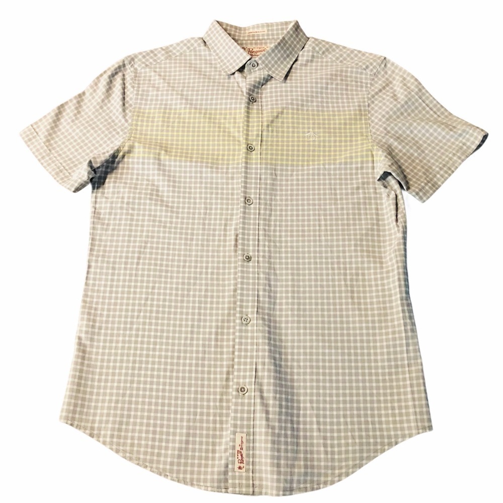 PENGUIN - MENS SHORT SLEEVE BUTTON DOWN SHIRT SZ M